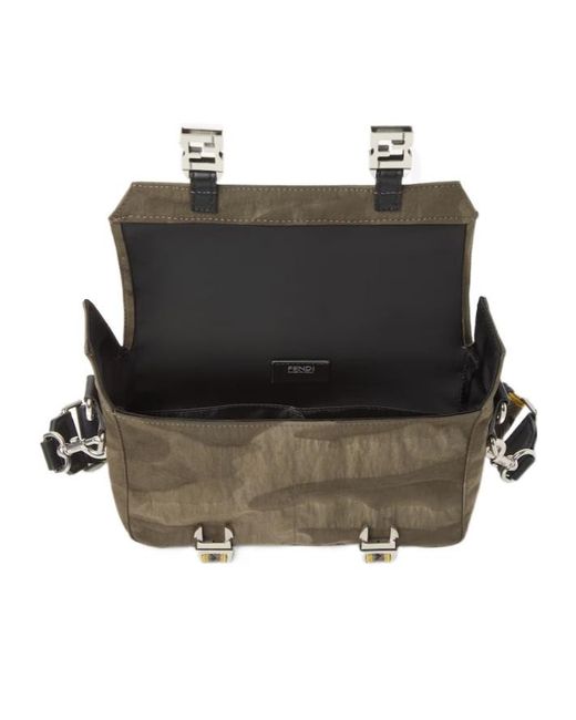 Fendi Gray Flow Small- Patchwork Nylon Bag for men