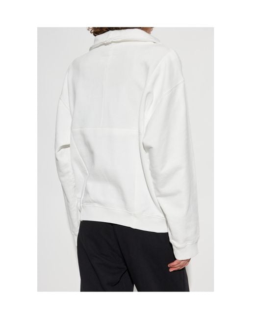 MM6 by Maison Margiela White Drawstring Sweatshirt