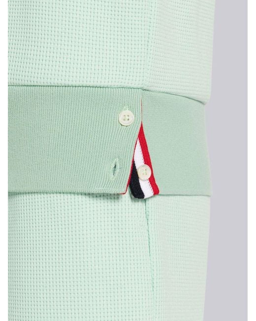 Thom Browne Green 4-Bar Stripe Crewneck T-Shirt