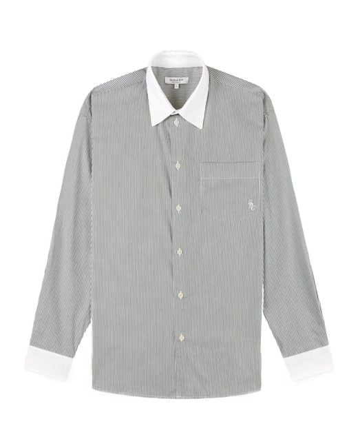 Sporty & Rich Gray Src Oversized Shirt for men
