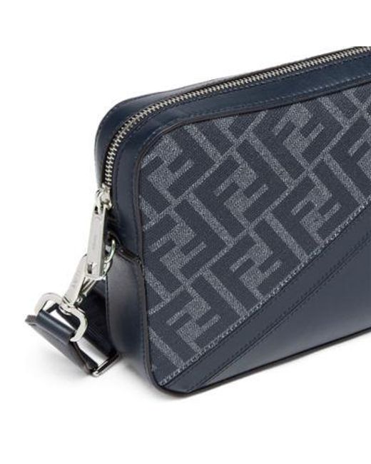 Fendi Diagonal Camera Bag in Blue for Men | Lyst