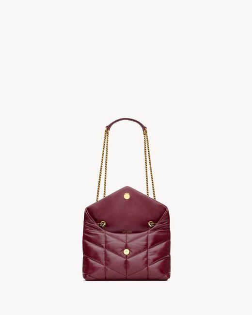 Saint Laurent Red Toy Puffer Shoulder Bag