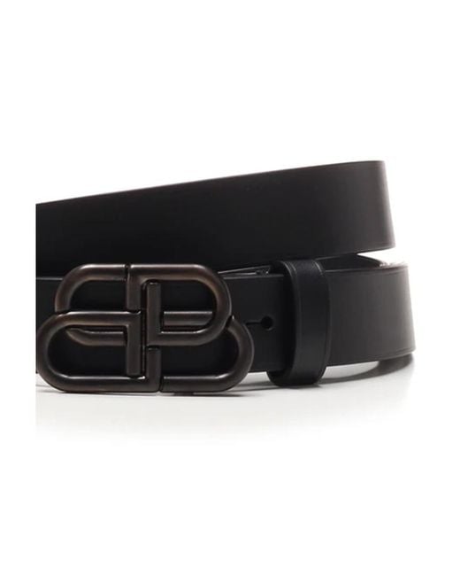 Balenciaga Black Bb Buckle Belt
