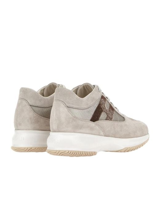 Hogan Gray Interactive Low-Top Sneakers