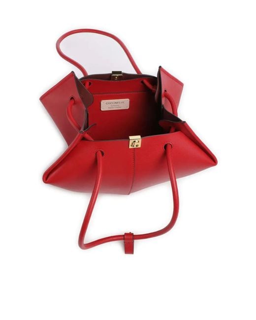 Coccinelle Red Kamy Logo Lettering Shoulder Bag