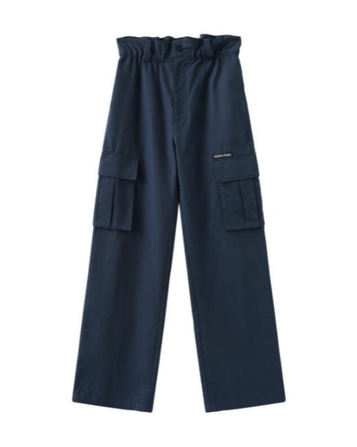 Marissa Chiara Blue Drawstring Wide-Leg Pants