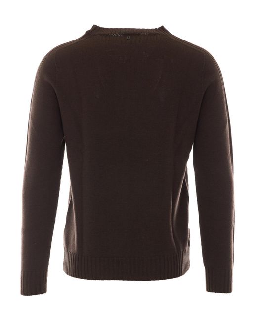 Dondup Brown Long-Sleeve Knit Top for men