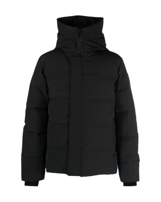 Canada Goose Black Logo-Patch Padded Jacket for men