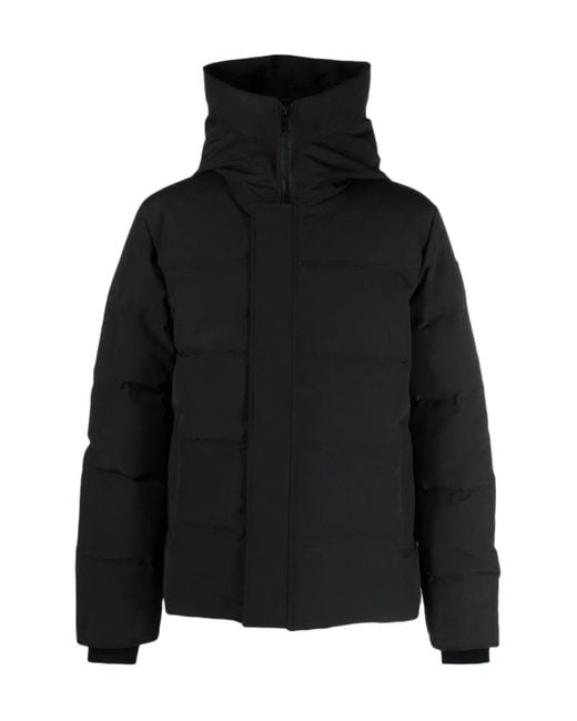 Canada Goose Black Logo-Patch Padded Jacket for men
