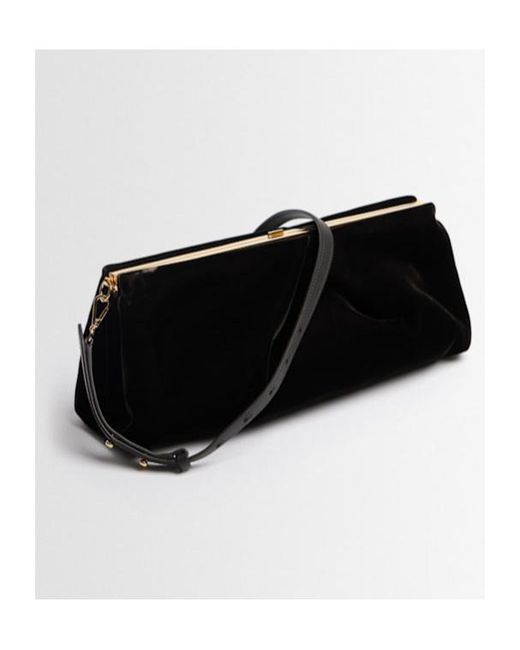 Dries Van Noten Black Large Leather Clutch
