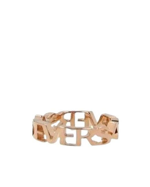 Versace White Logo Lettering Shiny Ring