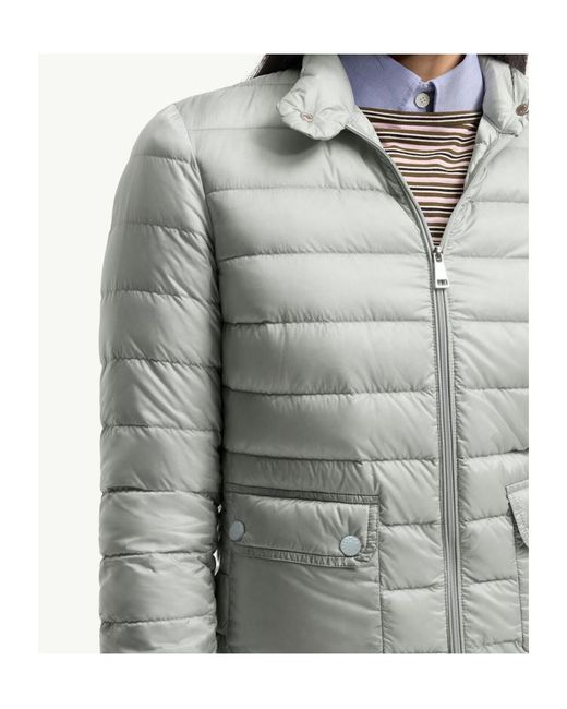 Moncler Gray Lans Zip-Up Short Padded Jacket