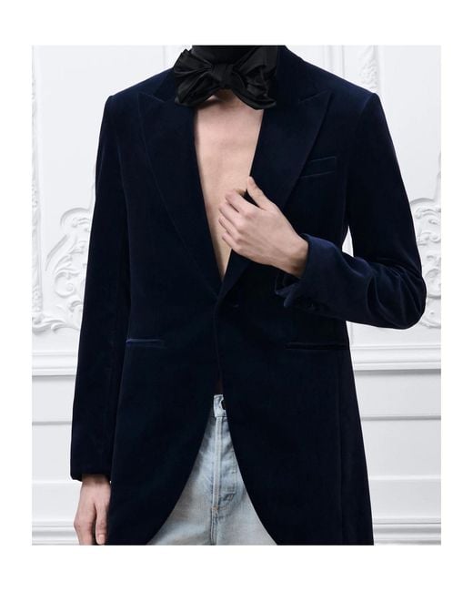 Dior Blue Morning Coat for men