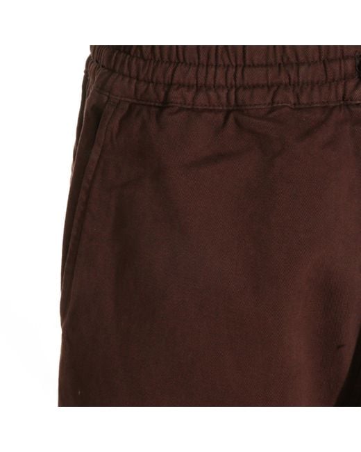 Carhartt Brown Wip Elastic-Waist Straight-Leg Pants for men