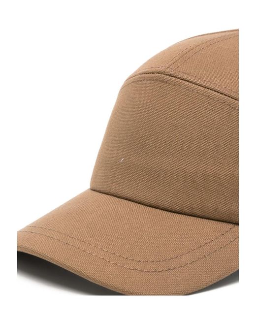1989 STUDIO Brown Panelled Baseball Cap for men