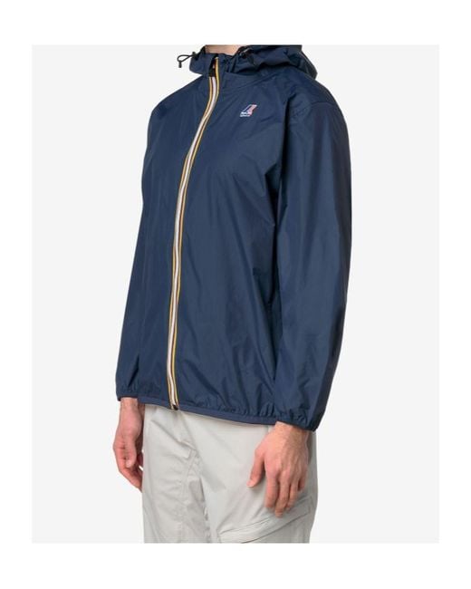K-Way Blue Zip-Up Hooded Jacket for men