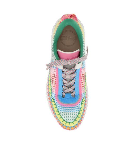 Chloé Blue Nama Low-Top Sneakers