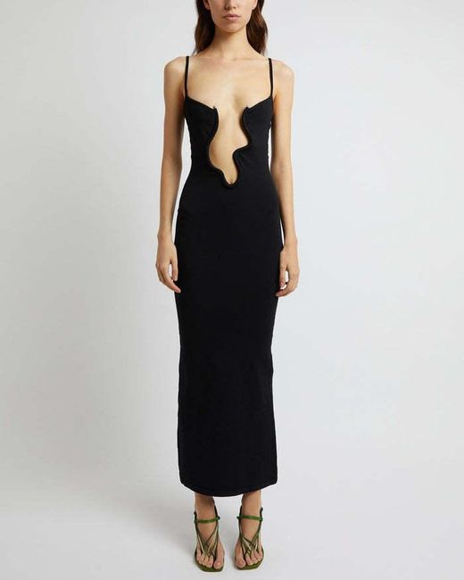 Christopher Esber Black Cutout Knitted Dress