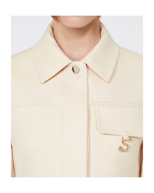 Sportmax Natural Long-Sleeved Casual Jacket