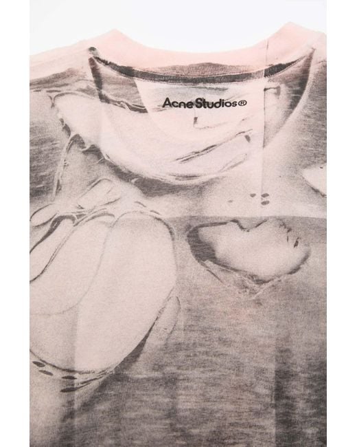 Acne Gray Tromp-L'Œil T-Shirt for men