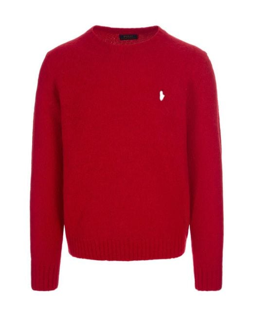 Polo Ralph Lauren Logo Embroidered Crewneck Jumper for men