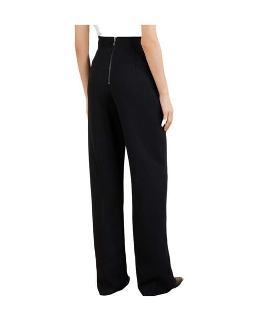 Maticevski Black Afterword Pleated Cady Straight-Leg Pants