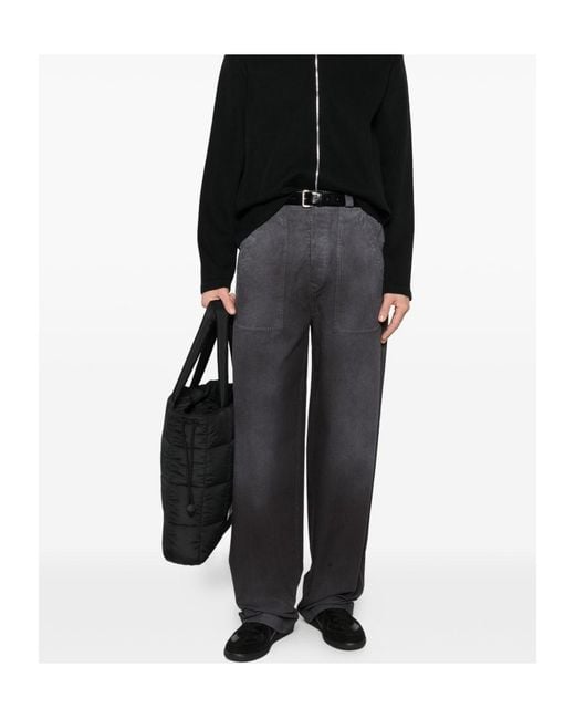 Maison Margiela Gray Straight Trousers for men