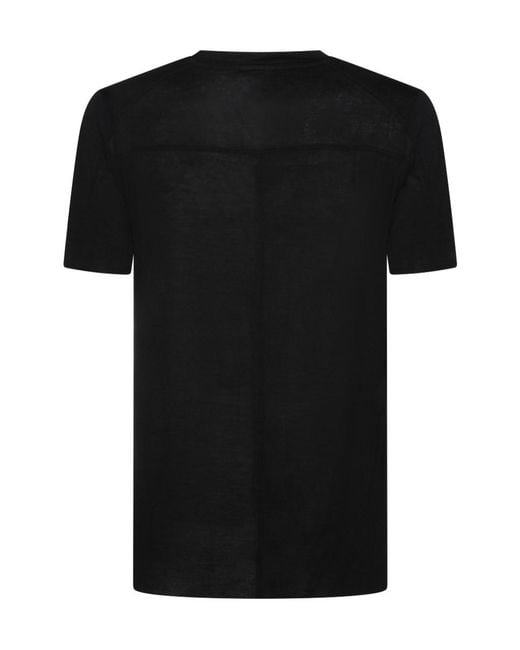 Thom Krom Black Sheer Crew-Neck T-Shirt for men