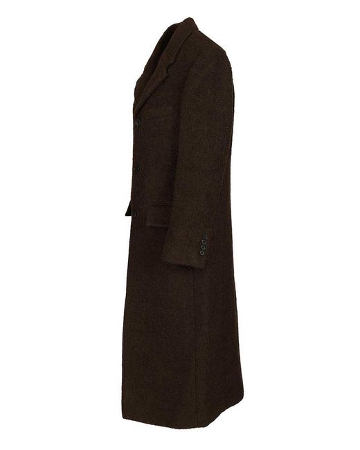 DUNST Brown Boucle 3-Button Coat