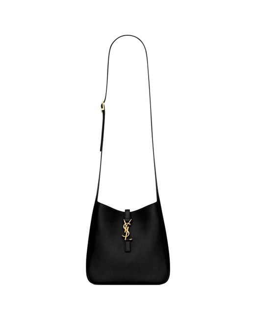 Saint Laurent White Le 5 A 7 Supple Crossbody Bag En Cuir Grainé