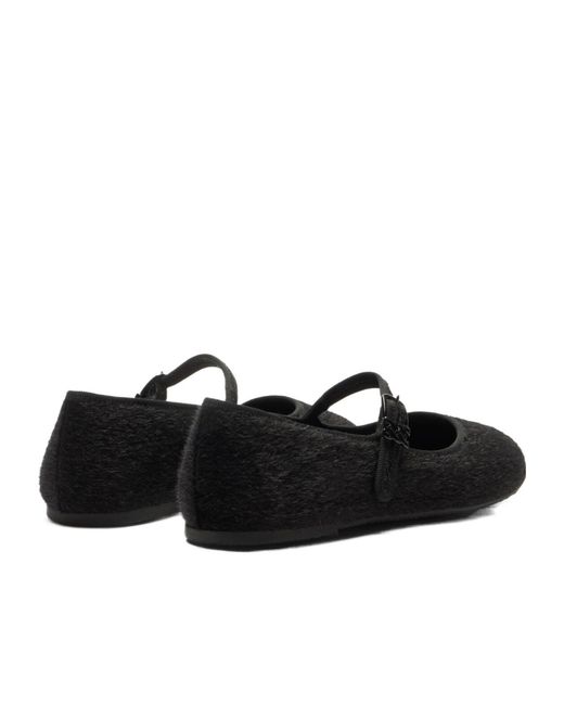 Casadei Black C-Chain Strap Ballet Flats