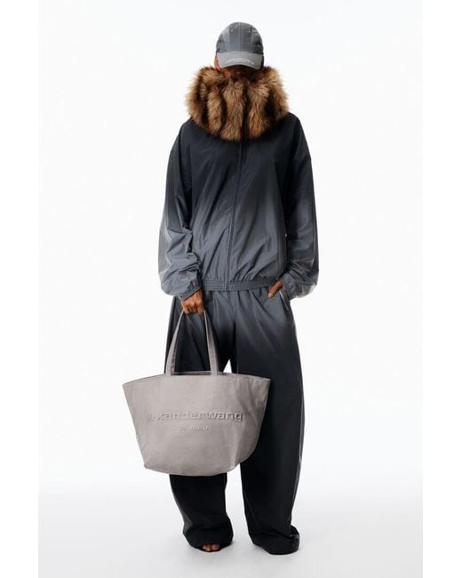 Alexander Wang Gray Logo Embossed Ponch Tote Bag