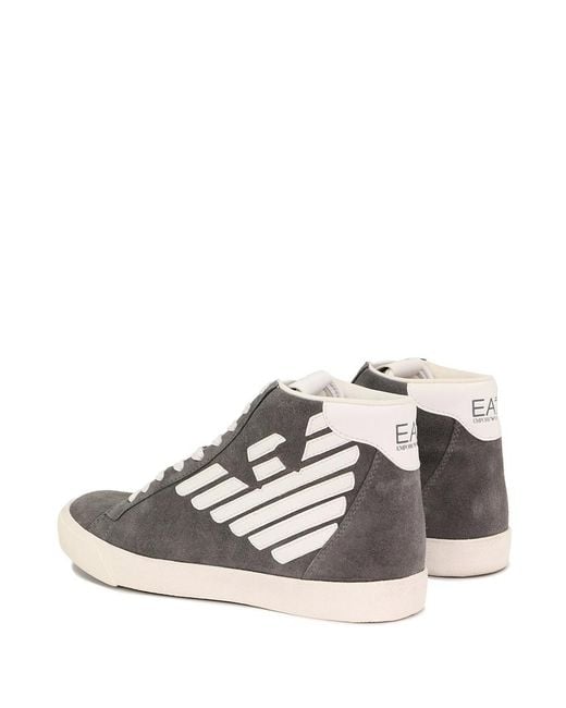 EA7 Multicolor High-Top Logo Casual Sneakers for men