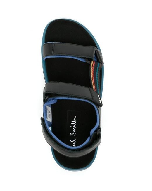 Paul Smith Black Logo Stripe Detailed Sandals for men
