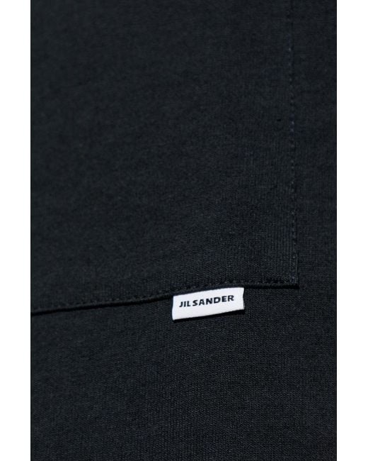Jil Sander Black Pocket Detail T-Shirt for men