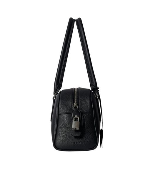 The Row Black Small India Grained-Leather Tote Bag