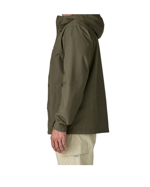 Patagonia Green Regular Fit Rain Jacket For for men