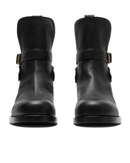 Burberry Black Round-Toe Ankle Boots for men