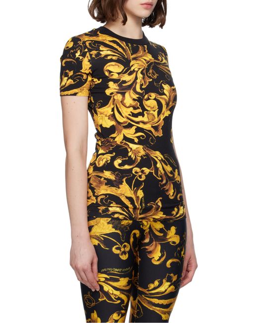 Versace Jeans Yellow All-Over Print T-Shirt