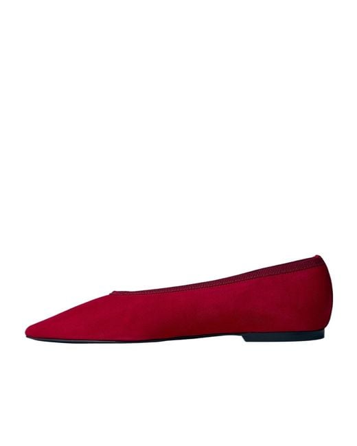 Totême Red Totême Pointed Toe Ballerinas