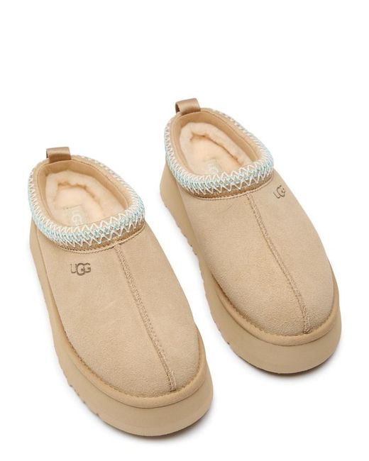 Ugg Natural Tazz Ii Suede Platform Mules