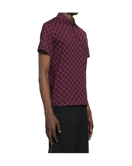 Comme des Garçons Purple Printed Polo Shirt for men