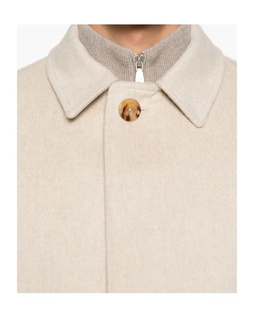 Lardini Natural Virgin-Wool Coat for men