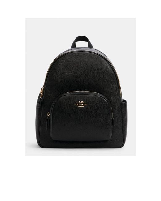 COACH Black Logo Backpack