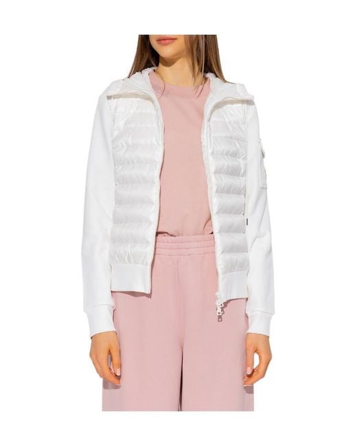 Moncler White Hooded Padded Jacket