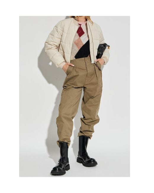 Moschino Natural Quilted Bomber Jacket