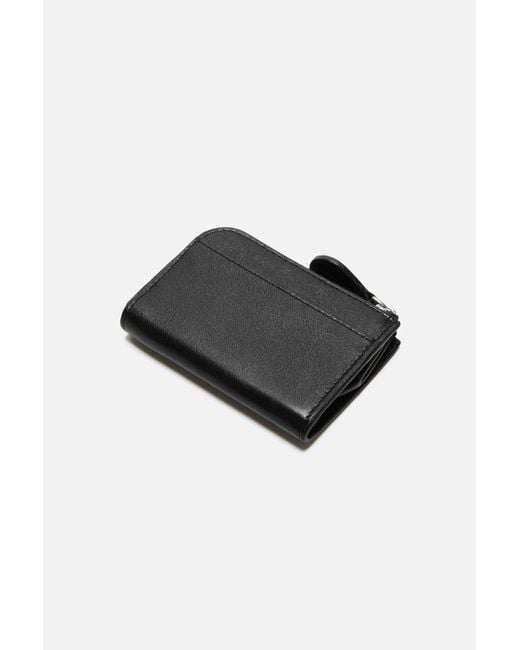 Acne Black Compact Zip Wallet