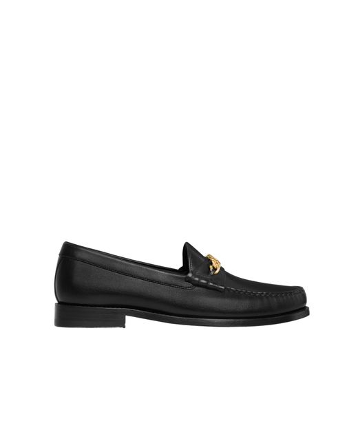 Céline Black Luco Triomphe Chain Loafer