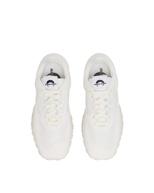 MARINE SERRE White Ms Rise Sneakers