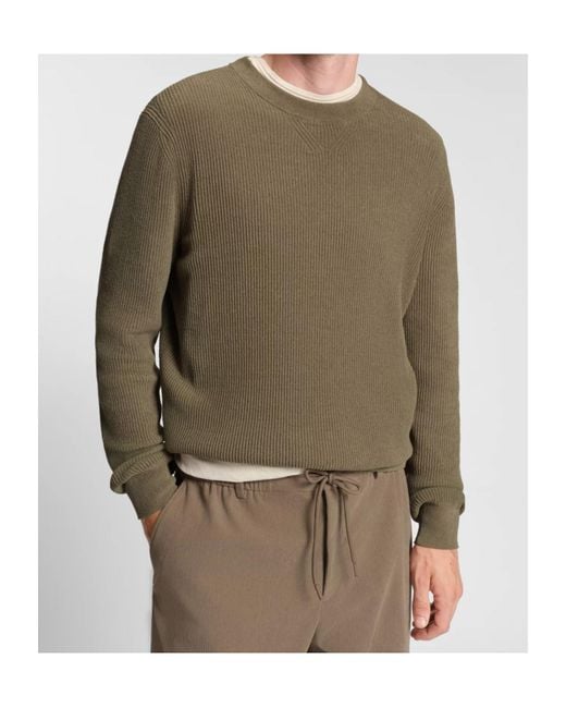 Boss Green Ribbed Crew-Neck Sweater for men